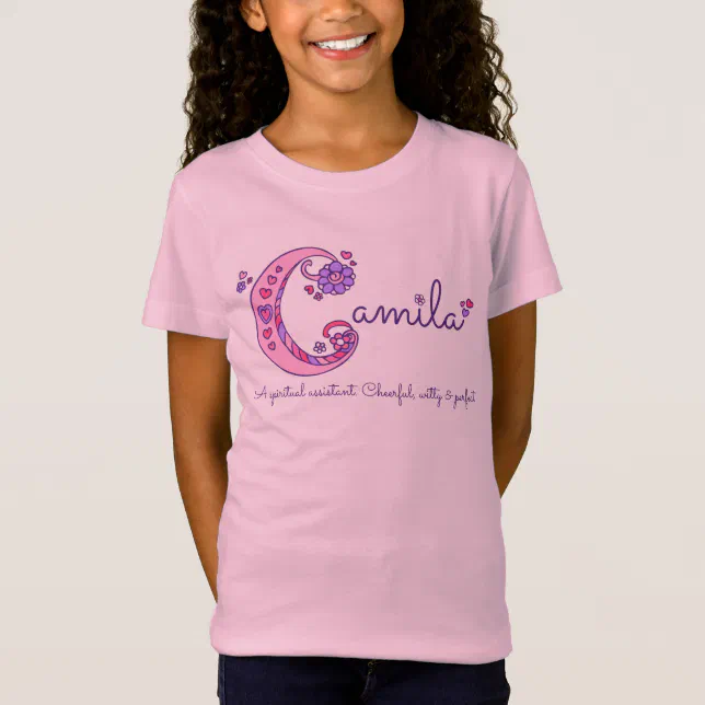 Camiseta Womens Camille Personalizado Nome Aniversário Pres