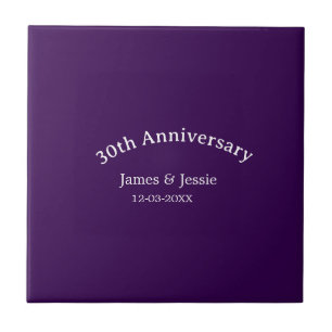 nome data do 30º aniversário de casamento roxo sim