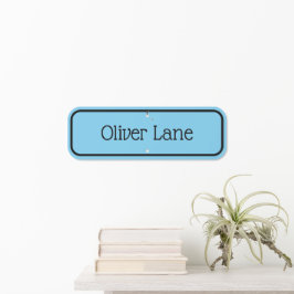 Nome de adolescente personalizado azul e preto