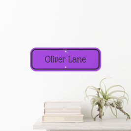 Nome de adolescente personalizado roxo e preto