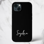 Nome de Assinatura Personalizada Moderna do Script<br><div class="desc">Fresco e na moda, este design de script de assinatura de tendência apresenta seu nome personalizado em preto e branco minimalista na moda. Personalize com sua cor de fundo personalizada usando a ferramenta de edição na parte inferior da guia de personalização e faça disso seu próprio acessório perfeito e exclusivo!...</div>