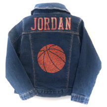 Nome de basquete Toddler Jean Jaqueta