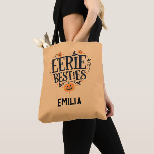 Nome de Besties Halloween Tote Bag para Amigos