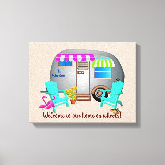 Nome de Boas-vindas do Silver Camper Impressão de  (Frente)