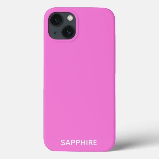Nome de cor rosa-do-apphire capas de iphone Case-M (Verso)