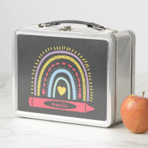 Nome de Crianças Personalizado Boho Arco-Íris Fofo