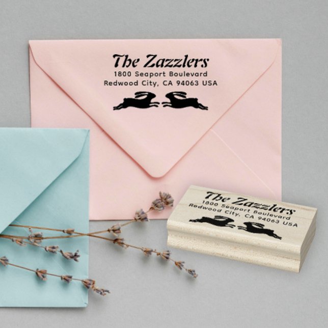 Nome De Dois Bunnies E Carimbo De Borracha De Ende (Criador carregado)