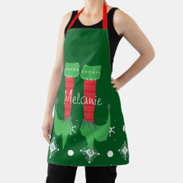 Nome de Elfo Rosa Fofo Flocos de Neve Natal