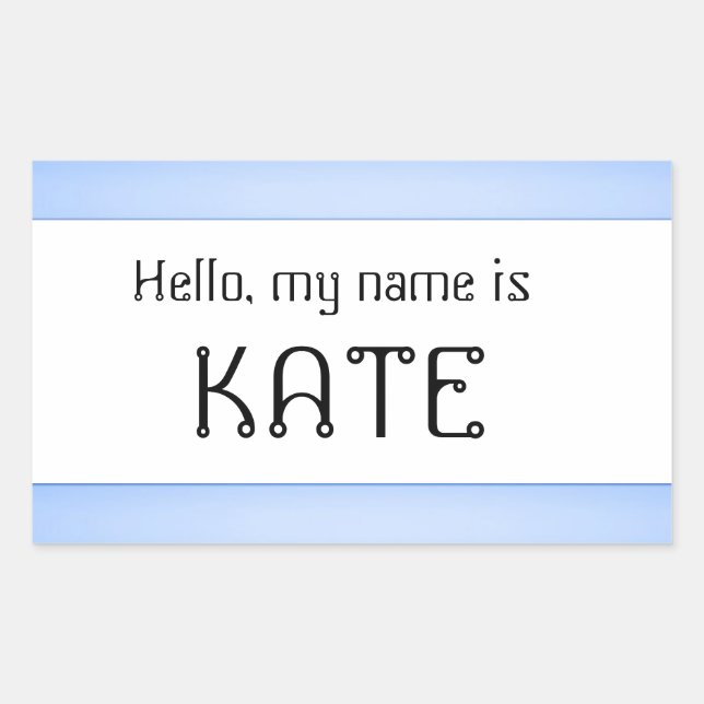 Nome de etiqueta adesivo Olá meu nome é (Frente)