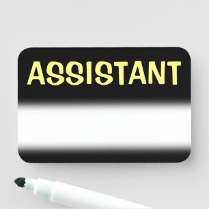 Nome de etiqueta "ASSISTENTE" corajoso