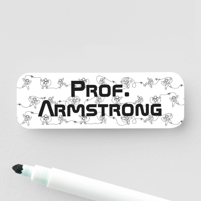 Nome de etiqueta astronauta