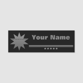 nome de etiqueta Black Professional de 5 Estrelas 