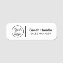 Nome de etiqueta branco do funcionário