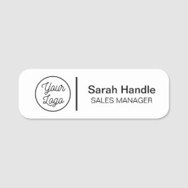 Nome de etiqueta branco do funcionário