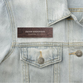 Nome de etiqueta Brown Fake Snakeskin