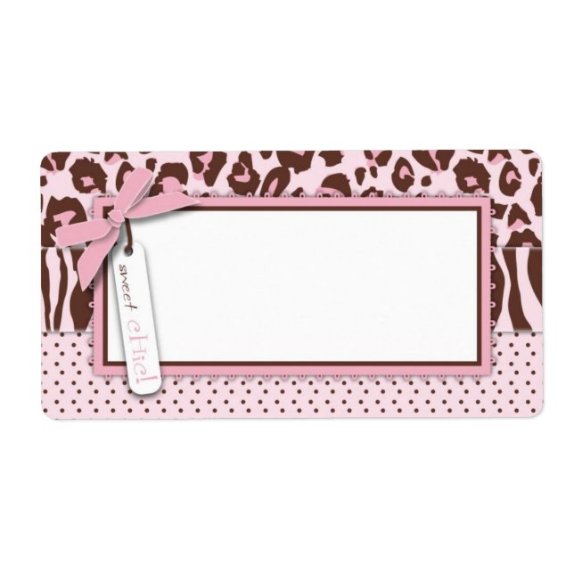 Nome de etiqueta Cheetah Girl (Frente)