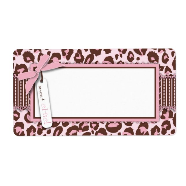 Nome de etiqueta Cheetah Girl (Frente)