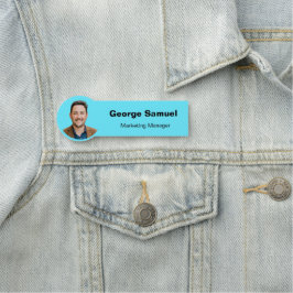 Nome de etiqueta Clássico de Foto e Nome de Funcio