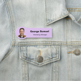 Nome de etiqueta Clássico de Foto e Nome de Funcio