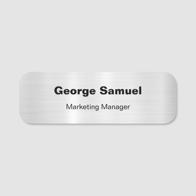 Nome de etiqueta Clássico de Funcionário Empresari (Frente)