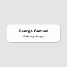 Nome de etiqueta Clássico de Funcionário Empresari