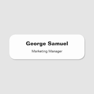 Nome de etiqueta Clássico de Funcionário Empresari