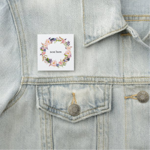 nome de etiqueta Clássico do Boho floral