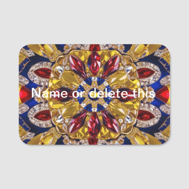 Nome de etiqueta com as cores colombianas (Frente)