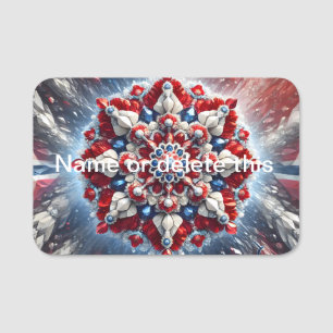 Nome de etiqueta com as cores da Noruega