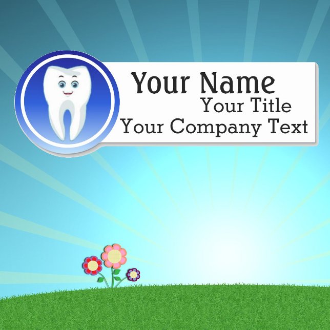 Nome de etiqueta com o Crachá de texto personaliza (Criador carregado)