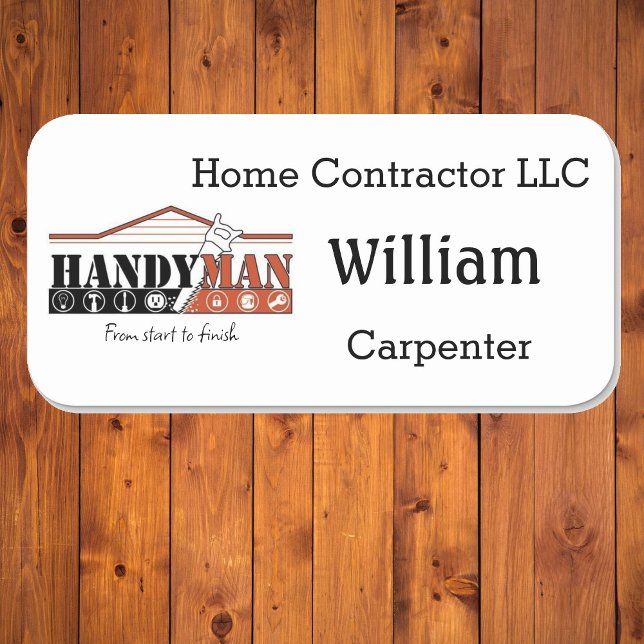 Nome de etiqueta com o Crachá de texto personaliza (Criador carregado)