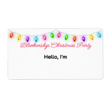 Nome de etiqueta da Etiqueta de Papel das Luzes de