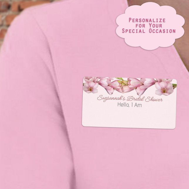 Nome de etiqueta da etiqueta de papel do Chá super (Custom floral paper label name tag ready for your special occasion. Write in guest names on arrive.)