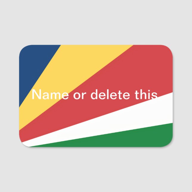 Nome de etiqueta das Cores das Seicheles (Frente)
