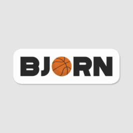 Nome de etiqueta de basquete de Bjorn