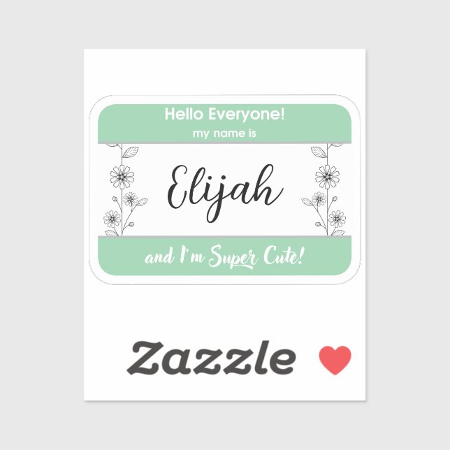 Nome de etiqueta de bebê Nome de toalha pequenino  (Folha)