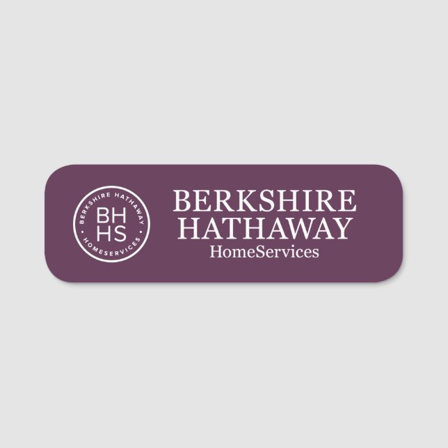 Nome de etiqueta de Berkshire Hathaway (Frente)