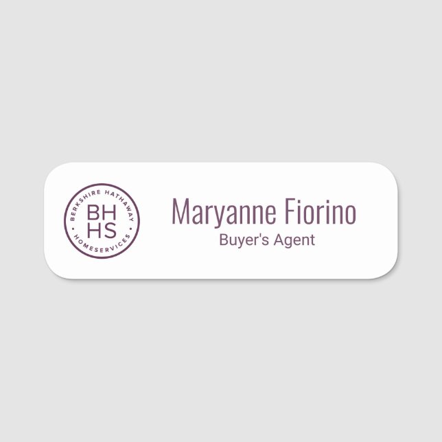 Nome de etiqueta de Berkshire Hathaway (Frente)