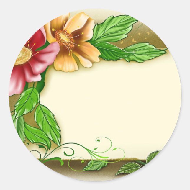 Nome de etiqueta de flores (Frente)