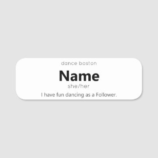nome de etiqueta de Follower WCS