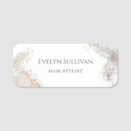 Nome de etiqueta de formas de aquarela brilhante