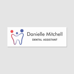 Nome de etiqueta de Funcionário da Clínica Dentist