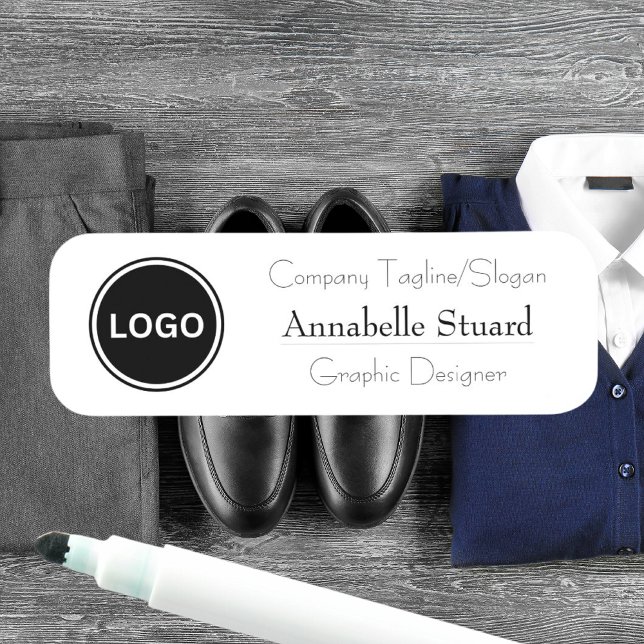 Nome de etiqueta de Funcionários da Classe Moderna (Corporate Modern Classy Employee Name tag)