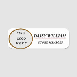 Nome de etiqueta de funcionários elegante