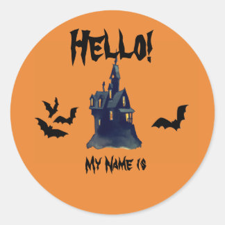 Nome de etiqueta de Halloween