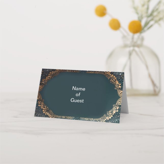 Nome de etiqueta de mesas de casamento (Frente)