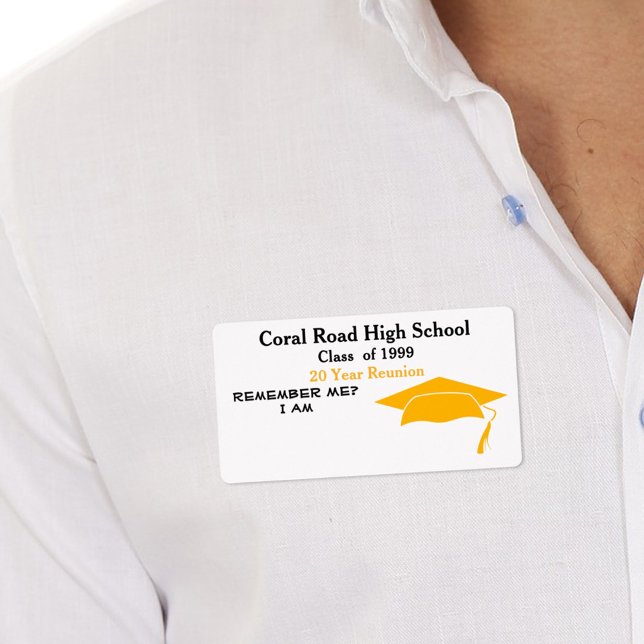 Nome de etiqueta de Papel Preto Laranja de Reunião (Criador carregado)