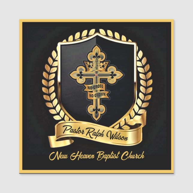 Nome de etiqueta de Pastor (Frente)