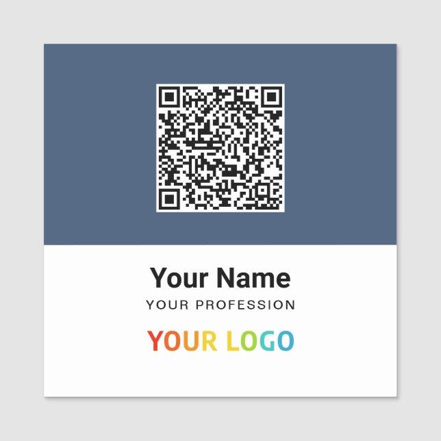 Nome de etiqueta de pino Qr de código de funcionár (Frente)