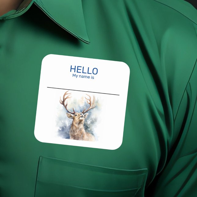 Nome de etiqueta de renas Natal (Criador carregado)